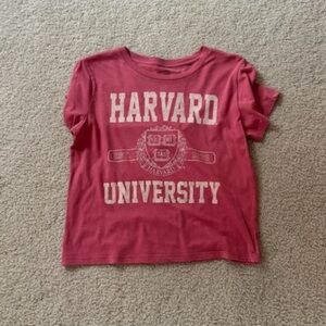 NEVER WORN harvard university cropped tee